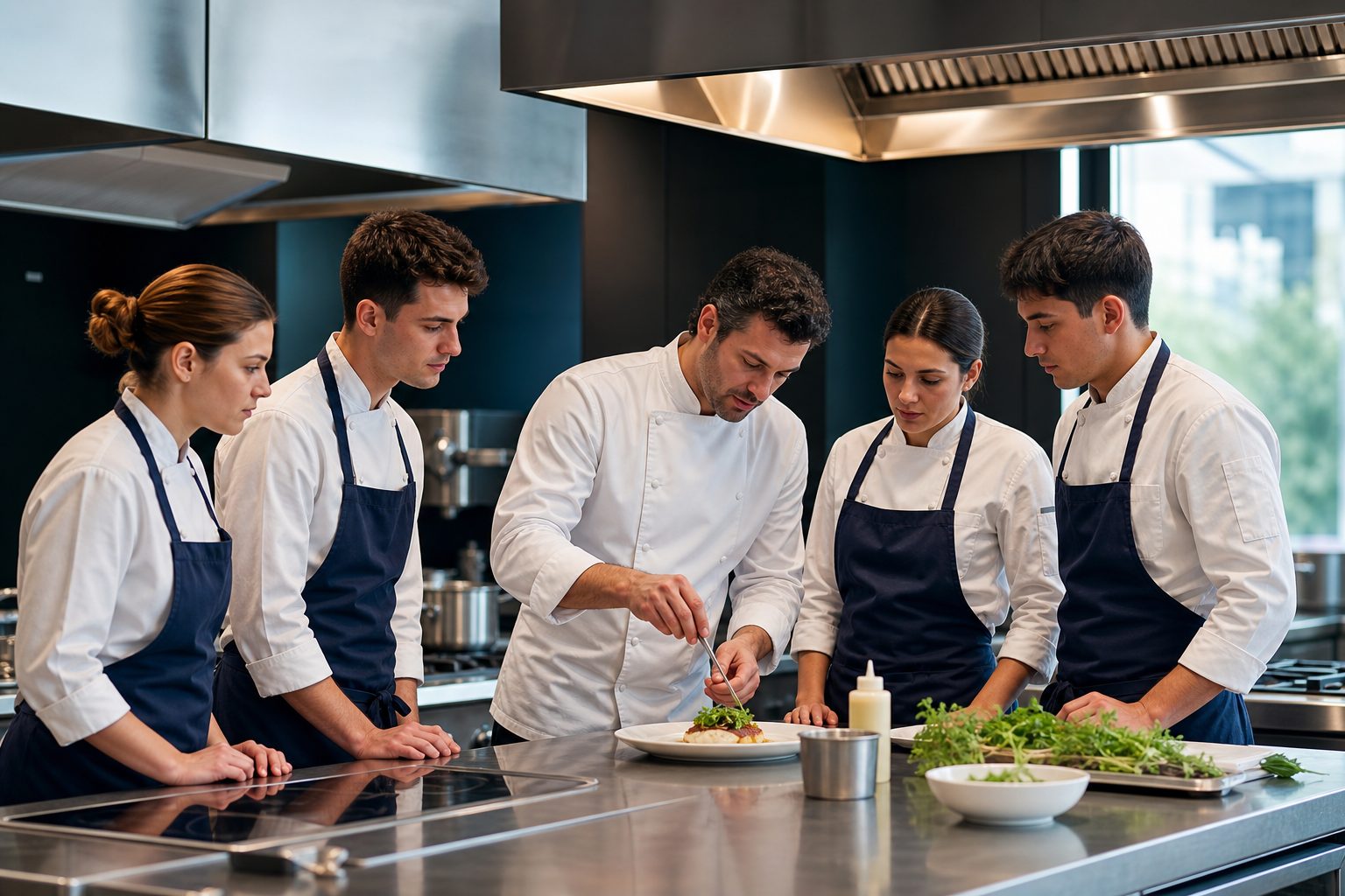 Formación profesional de cocina en entorno institucional